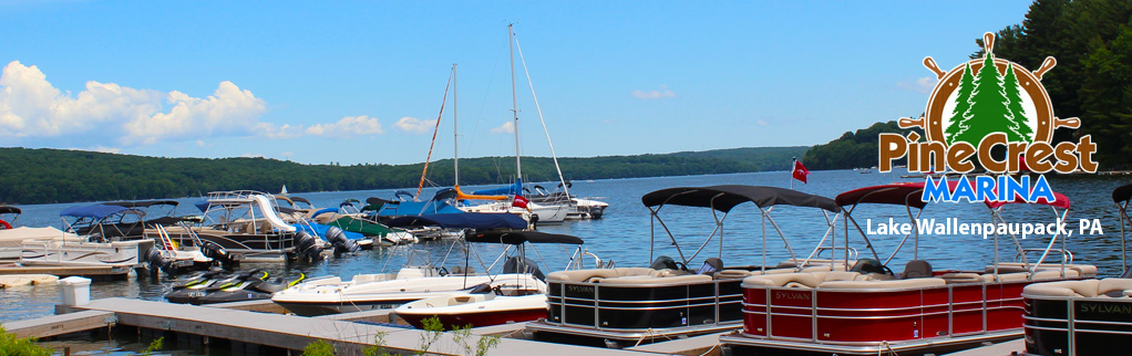 Some boats on our dock on Lake Wallenpaupack