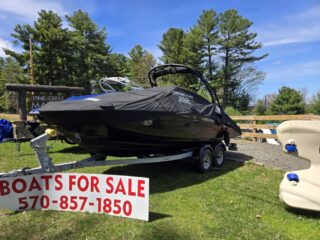 exterior shot of covered boat
