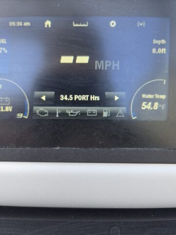 screen showing 34.5 port hrs