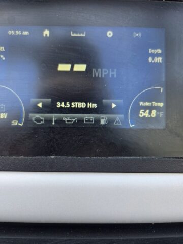 screen showing 34.5 stbd hrs